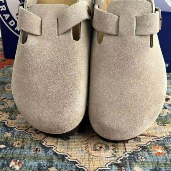 Birkenstock Boston Taupe suede clog sandal - Picture 7 of 8